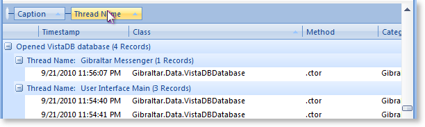 Log Messages Grid - Group By Box